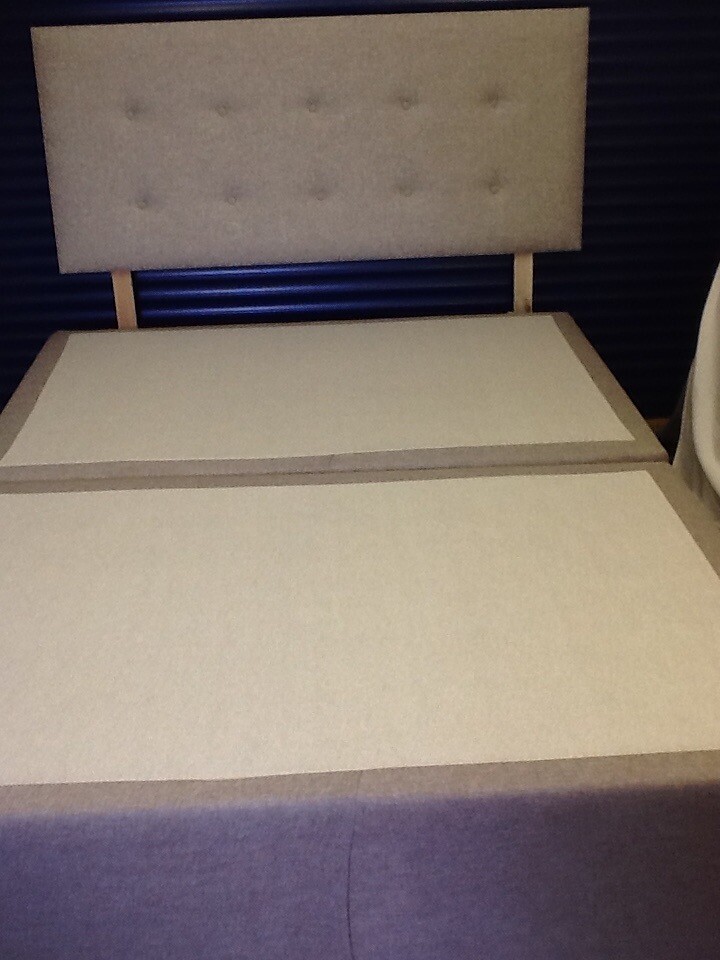 Double bed size divan and headboard only 8 days old from Mattressman