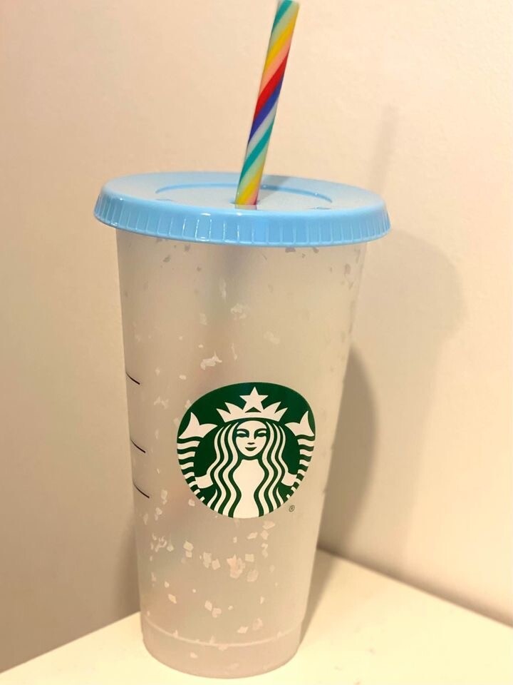 STARBUCKS RAINBOW ICED COFFEE CUP BRAND NEW Limited Edition Starbucks 4