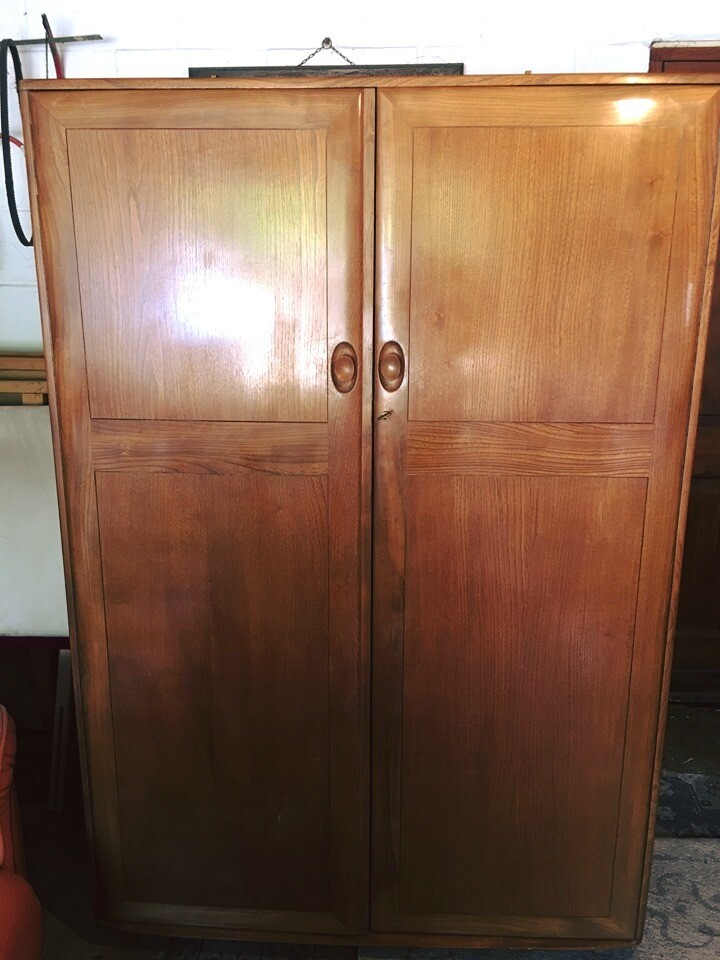 Ercol Vintage Retro Solid Light Elm Wardrobe Ercol Rrp 1200