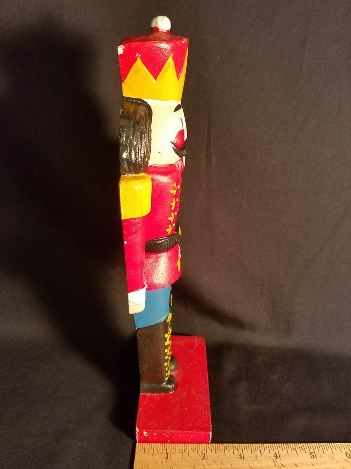 Door Stop Nut Cracker Soldier Cast Iron 10 3/4