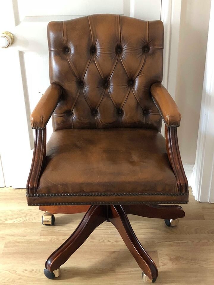 Brown Leather Chesterfield Gainsborough Captains Chair In Uxbridge London Gumtree