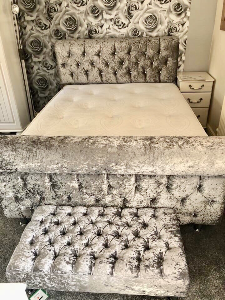 Crushed velvet double bed in Filton, Bristol Gumtree