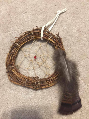 Native American made Dream Catcher 6" Cherokee made certificate of authenticity