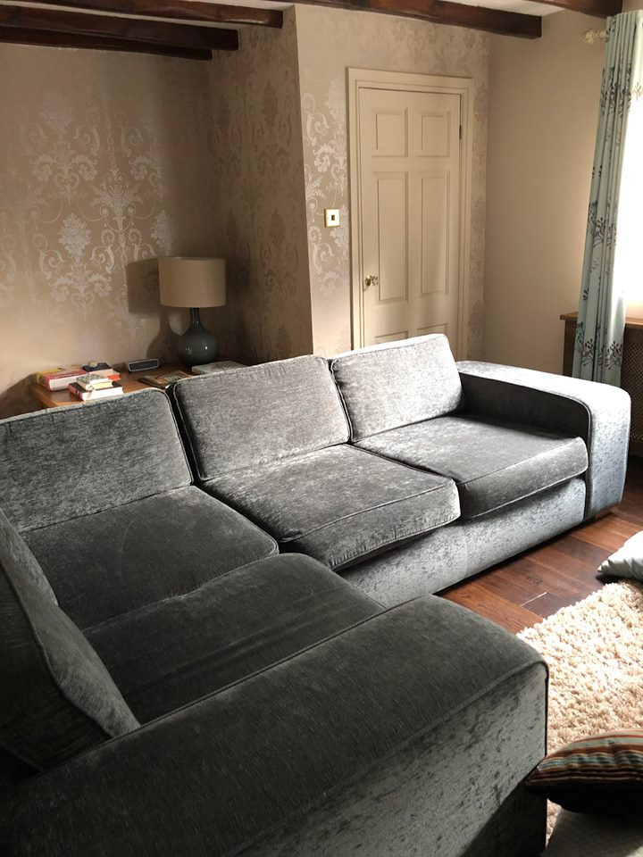 Pf Collections Corner Sofa 5 Seats Slate Blue In Nottingham