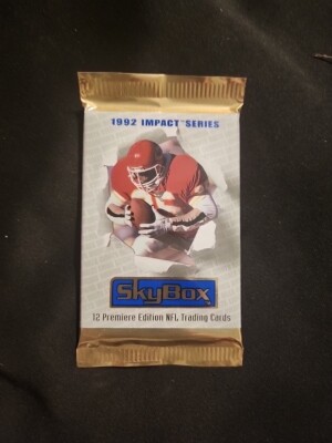 Sealed 1992 Skybox Impact Series Football Card Foil PACK Of 12 Cards
