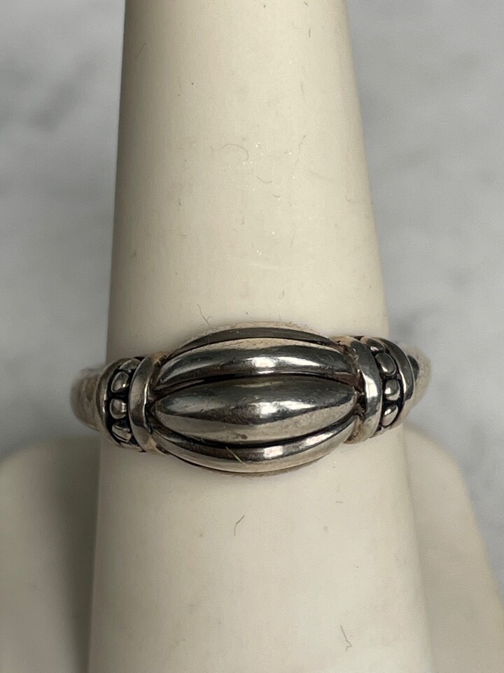 アクセサリー Vintage Silver Volume Line Ring 925 SETA 925 Silver Vintage Cubic Zirconia 4 Stone Swirl Band