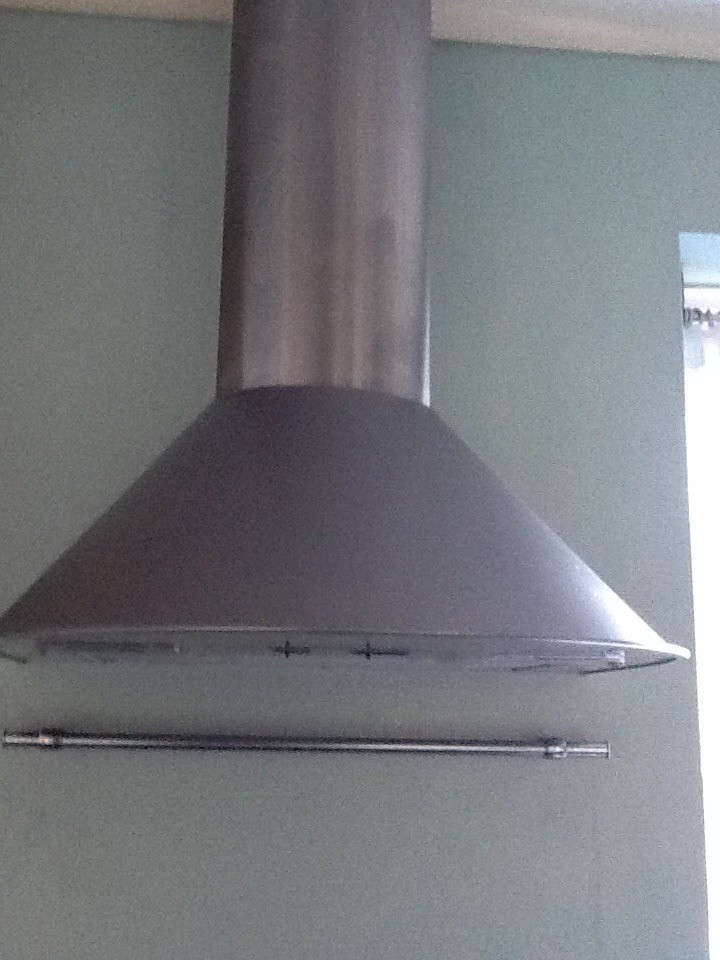 Stainless steel cooker hood with ducting kit. in Truro, Cornwall