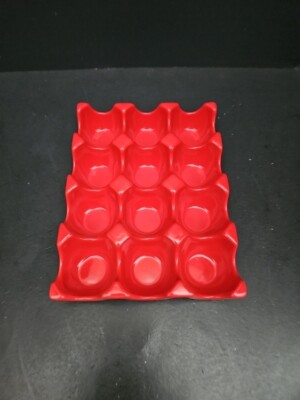 Ceramic Red Egg Holder Rachael Ray Holds 12 Eggs EUC