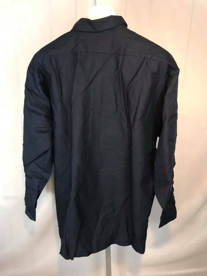 NOS Red Kap Work Shirts Long Sleeve Dual Pockets Navy Blue (R69)