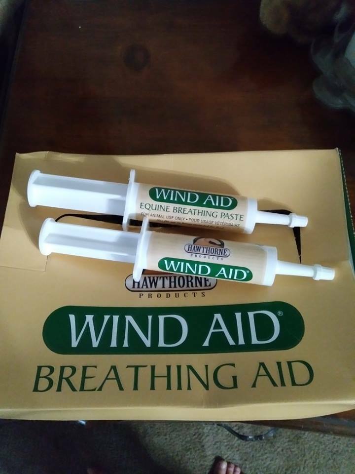 Hawthorne Wind Aid Equine Horse All Natural Cough Allergies Breathing 1 oz x 6