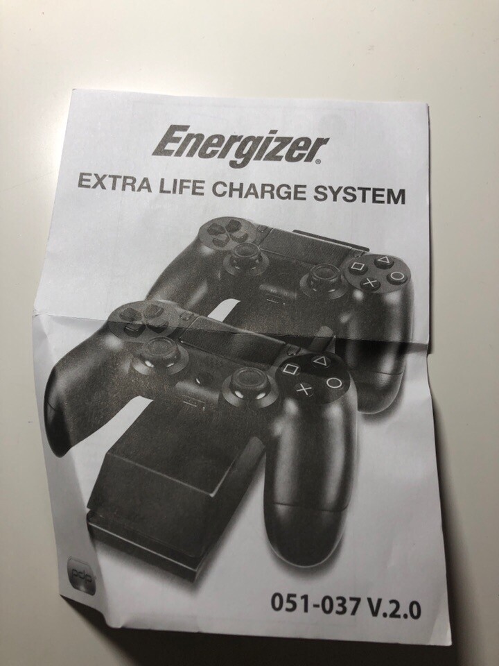PDP Energizer Extra Life Charge System + 2X Battery Packs For PlayStation 4 PS4