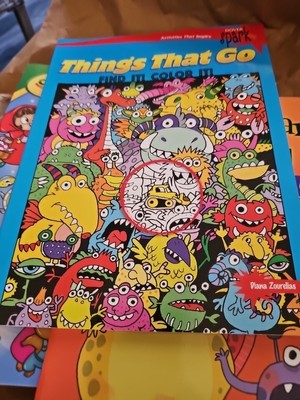 SPARK Things That Go Find It! Color It! Paperback Diana Zourelias