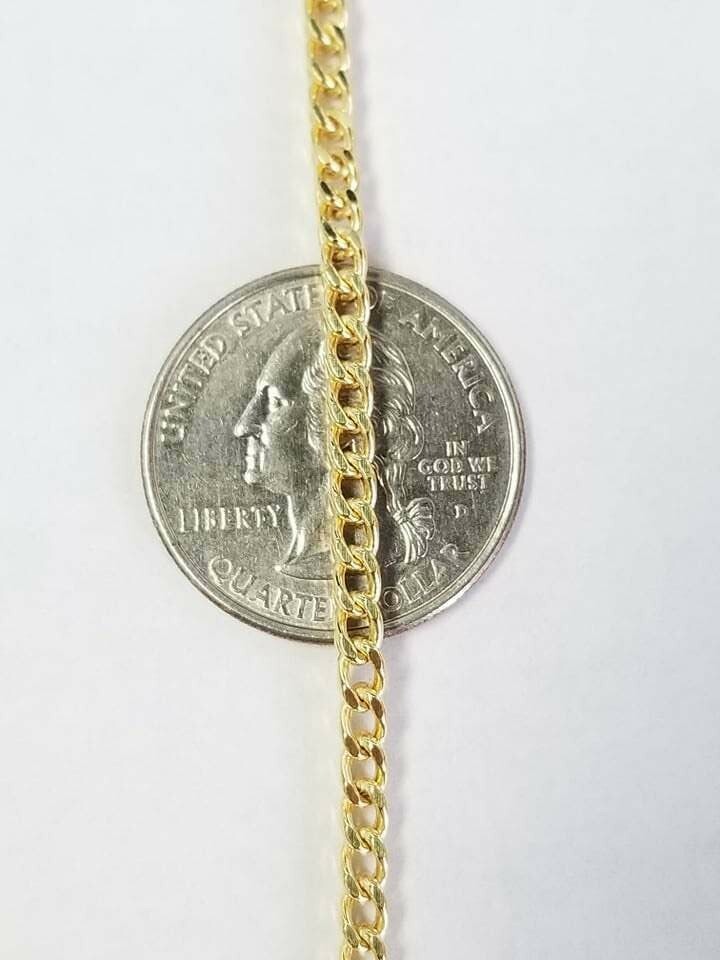 Pre-owned Miami Cuban Authentic Real 10k Yellow Gold Franco Box Square Chain Necklace 26 Inch 3mm