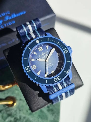 Pre-owned Swatch -blue X  Scuba Fifty Fathoms Atlantic Ocean -fast✈ Quick Ship-x