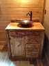 Custom Rustic Cedar Wood Log Cabin Lodge Bathroom Vanity Cabinet 48 inch