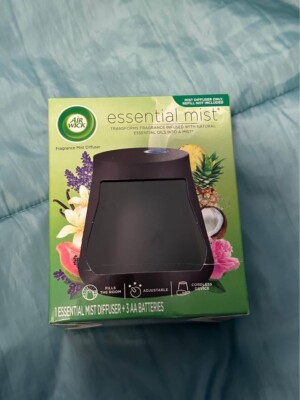Air Wick Essential Mist Oil Diffuser + 3 AA Batteries-NIB