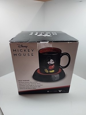 Disney Mickey Mouse Electric Mug Warmer & 10oz Ceramic Mug Cup w/Handle DMP-16