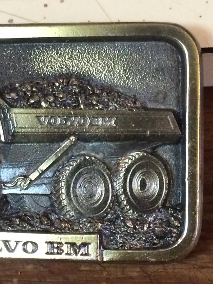 Volvo BM Tractor belt buckle made in the USA