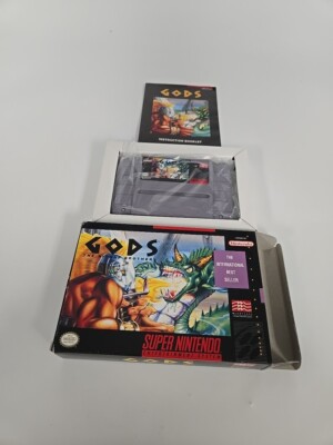 Super Nintendo Game Cartridge GODS The Bitmap Brothers Tested And Working...