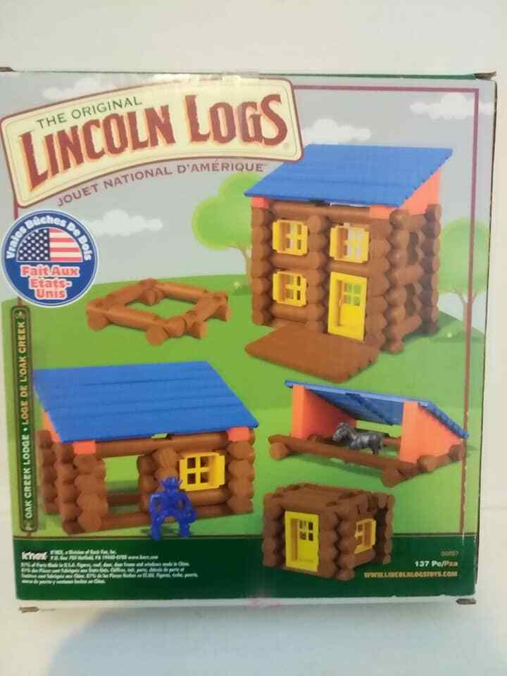 LINCOLN LOGS – Oak Creek Lodge – 137 Pieces – Ages 3+ Preschool Education Toy