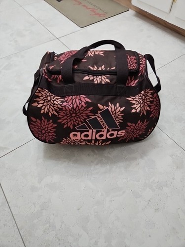Adidas Floral Print Duffle Bag 18in X 10in X 11inBrown Pink | eBay