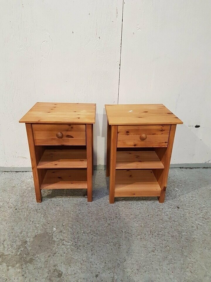 Pair of Solid Pine Bedside No031019 in Edinburgh City Centre