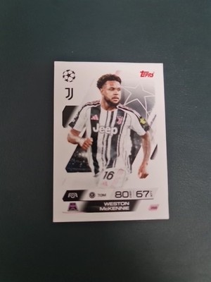 Weston McKennie TOPPS Match Attax 25/26 Card # 268. New