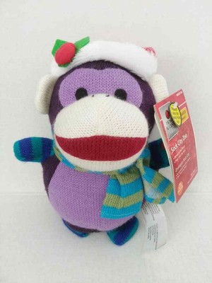 Gemmy Sock City Zoo Animated Christmas Sock Monkey Plays Deck The Halls New 
