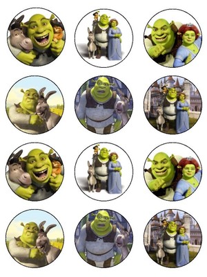 shrek princess fiona premium edible birthday party cupcake