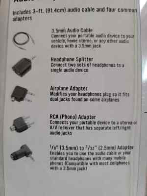 RadioShack 1/8 (3.5mm) Audio Cable and Adapter Kit