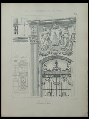 PARIS, 6BIS - 8 RUE DANTON - PLANCHE ARCHITECTURE 1905 - SEDILLE