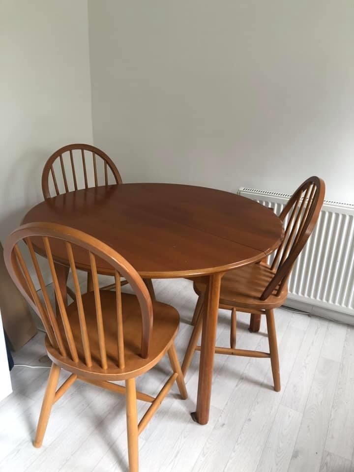 (SOLD) Wooden table & 3 chairs in Dundee Gumtree