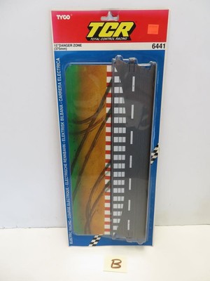 Tyco TCR Slot Car Track 15'' Danger Zone Straight Track #6441 1992 MIB NEW (b)