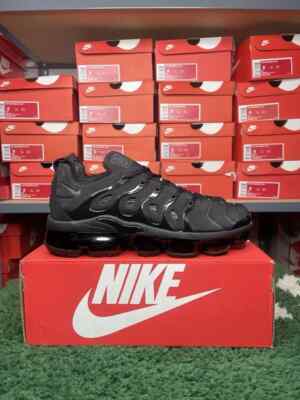 Nike Vapormax Plus Triple Black Men Shoes DS