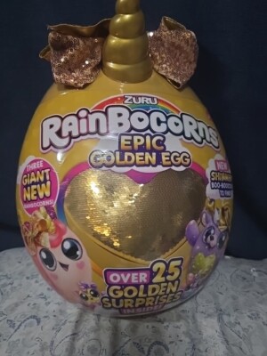 Zuru Rainbocorns Epic Golden Egg, 25+ Golden Surprises and Rainbocorn (No Bow)