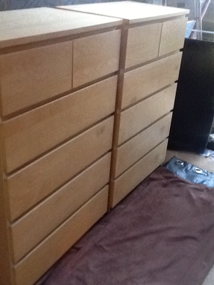 Two Ikea Malm Chest Of Six Drawers In Leicester