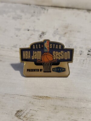  NBA ALL STAR JAM SESSION Powered By Fleer LOGO PIN Basketball Yv