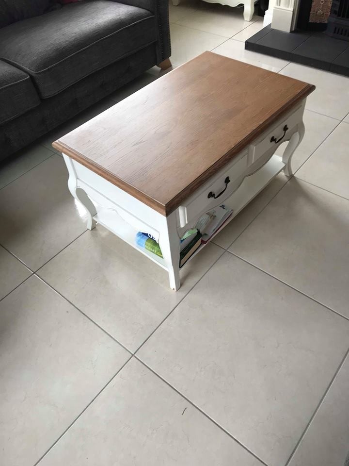 Beautiful Cream Living Room Furniture Set Coffee Table and Side Table in Newtownabbey