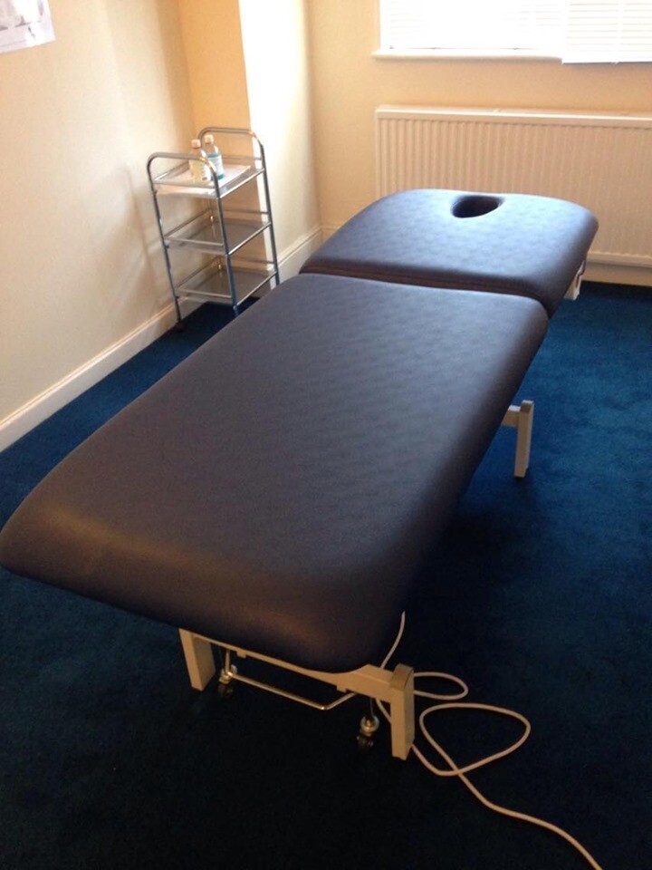 Electric Massage Couch Two Section Massage Table In Blue By