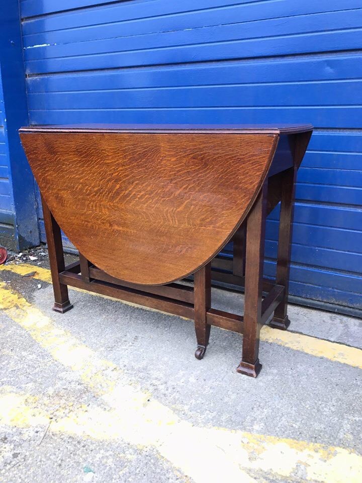 ANTIQUE OAK DROP LEAF DINING TABLE ANTIQUE VINTAGE RETRO 1 in