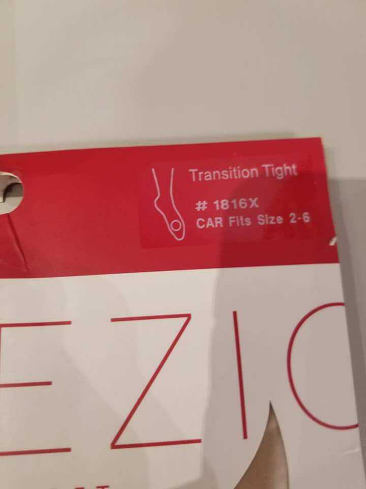 NEW Capezio Transition Tights Girls 1816x carmel size 2-6