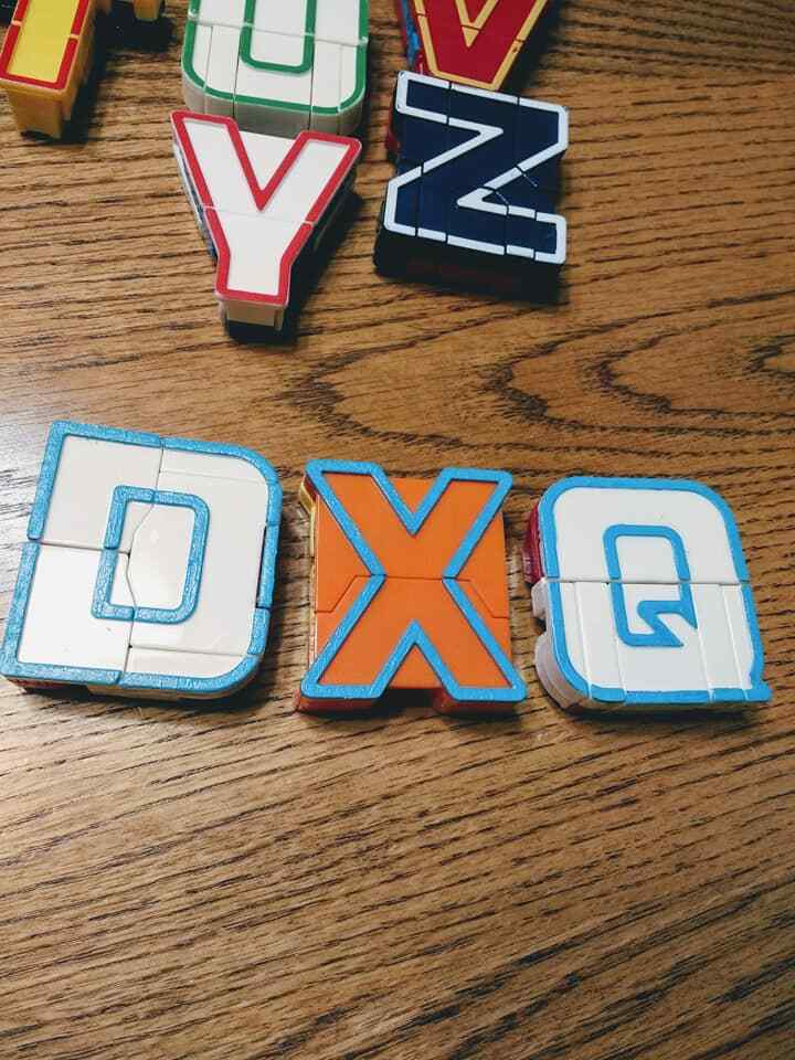 Mattel Alphabots Letter Transforming Robot Figures