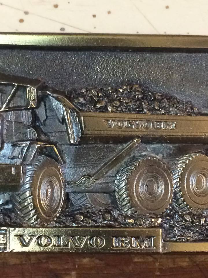 Volvo BM Tractor belt buckle made in the USA