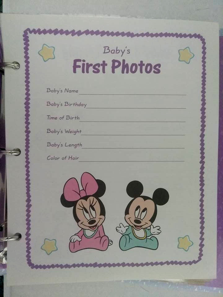 Disney Baby's First Photos Disney Baby mickey minnie vintage album Gibson