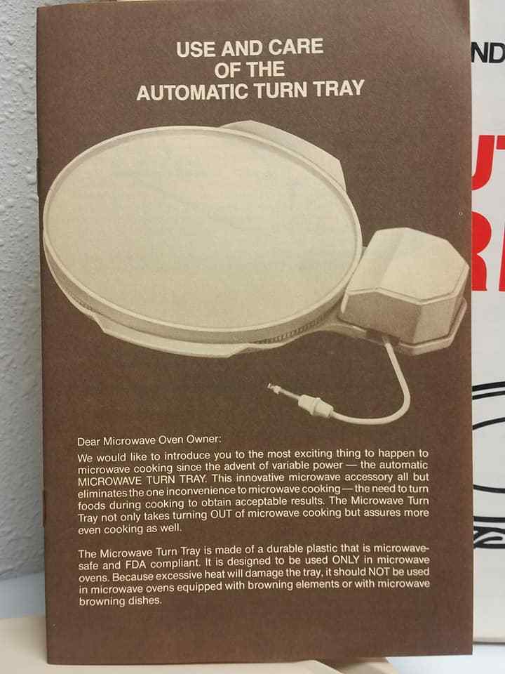 Vintage Hardwick Stove Co.  Microwave Automatic Turn Tray w Motor Housing RARE