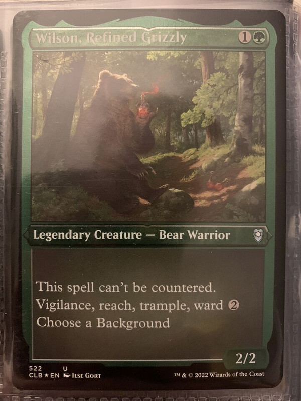 Mtg Magic Wilson, Refined Grizzly Foil Etched English Wilson Grizzly RaffinÃ©