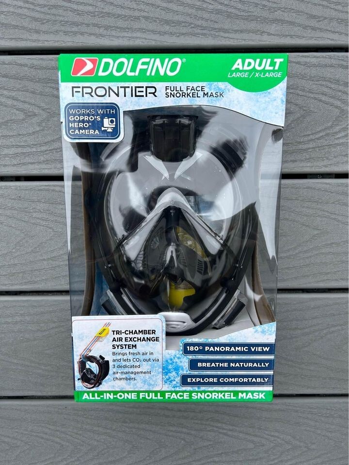 DOLFINO FRONTIER FULL FACE SNORKEL MASK LARGE/XLARGE Pricetronic