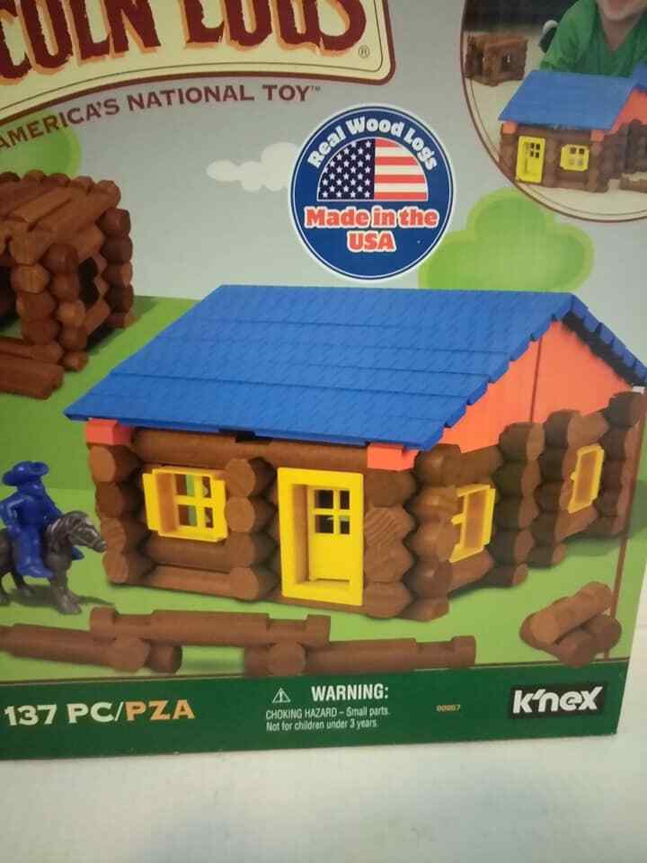 LINCOLN LOGS – Oak Creek Lodge – 137 Pieces – Ages 3+ Preschool Education Toy