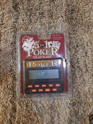 Classic 5-in-1 Poker Electronic Handheld Classic Game Collection New Sealed