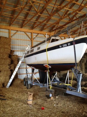 1966 Cal 25 Sailboat with Trailer